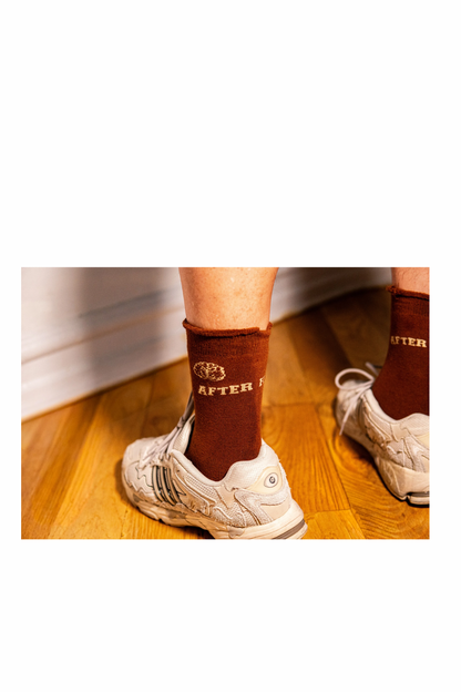 After Hours Rustic Socks — Black / Rust Brown
